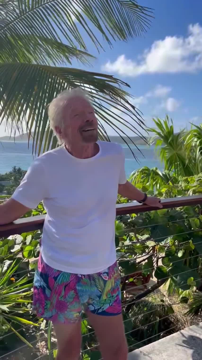 Richard Branson on Necker Island